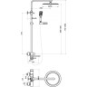 Душевая система 250 мм BELBAGNO LUCE LUC-VSCM-NERO