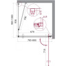 Душевой уголок 80x100 см BELBAGNO MARMI-AH-1-80/100-C-Cr