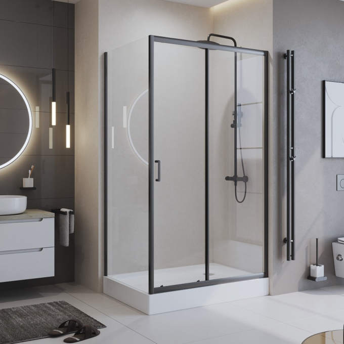 Душевой уголок BELBAGNO UNO-195-AH-1-130/90-C-Cr