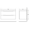 Тумба Rovere Grigio 89,6 см BELBAGNO MARINO MARINO-900-2C-SO-RG-P