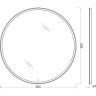 Зеркало 90x90 см BELBAGNO SPC-RNG-900-LED-TCH